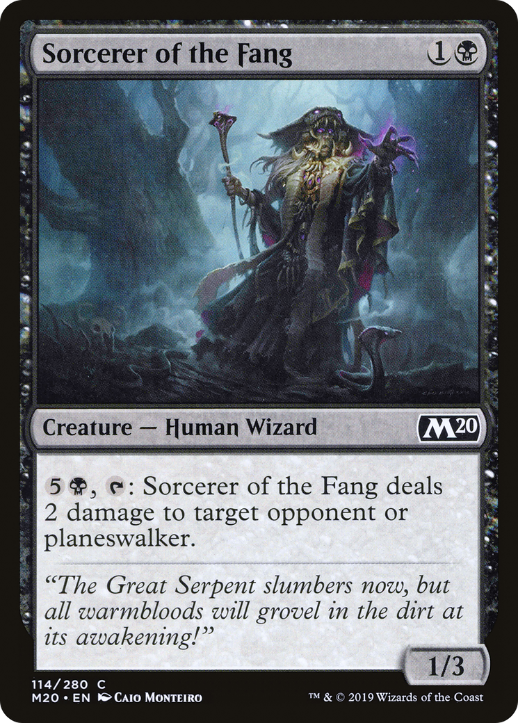 Sorcerer of the Fang (114) Foil - Core Set 2020