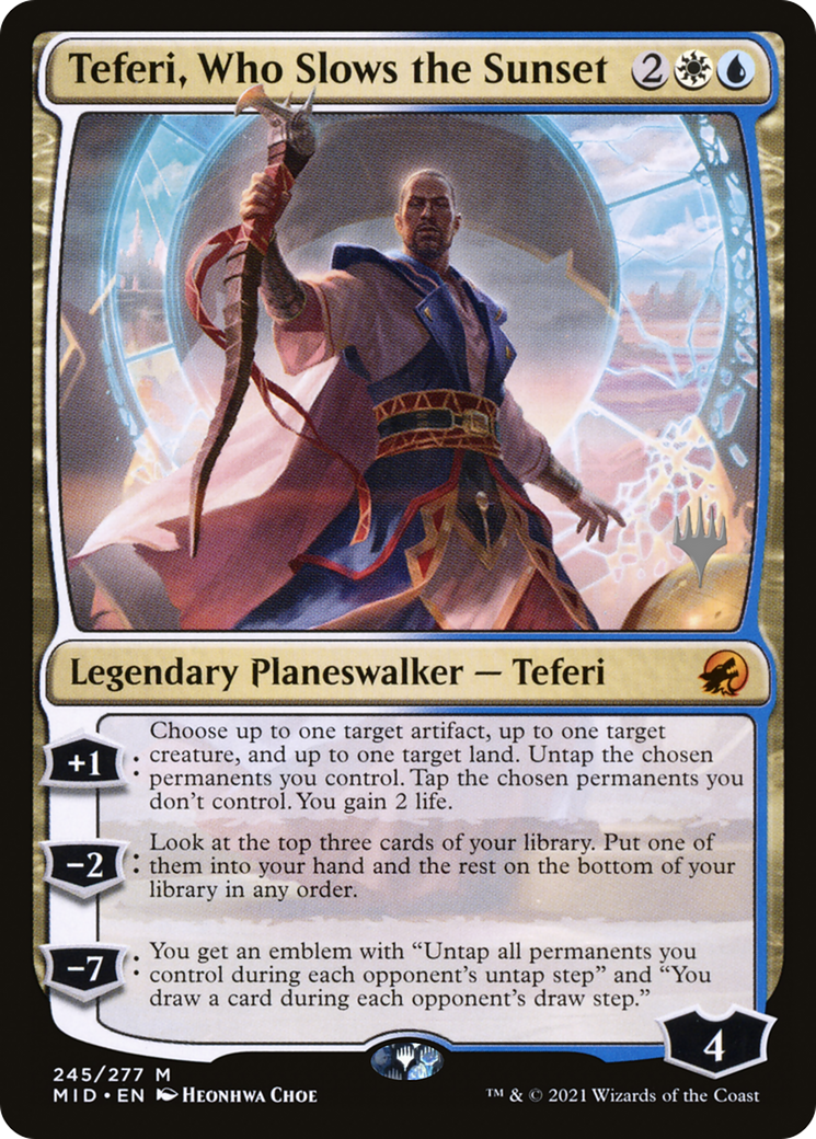 Teferi, Who Slows the Sunset (245) Foil - Innistrad: Midnight Hunt Promos