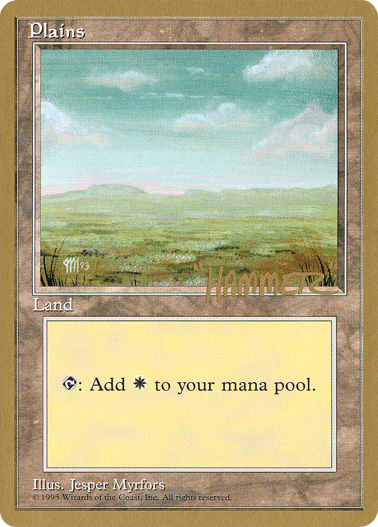 Plains (A) - 1996 Shawn "Hammer" Regnier (4ED) - Pro Tour Collector Set