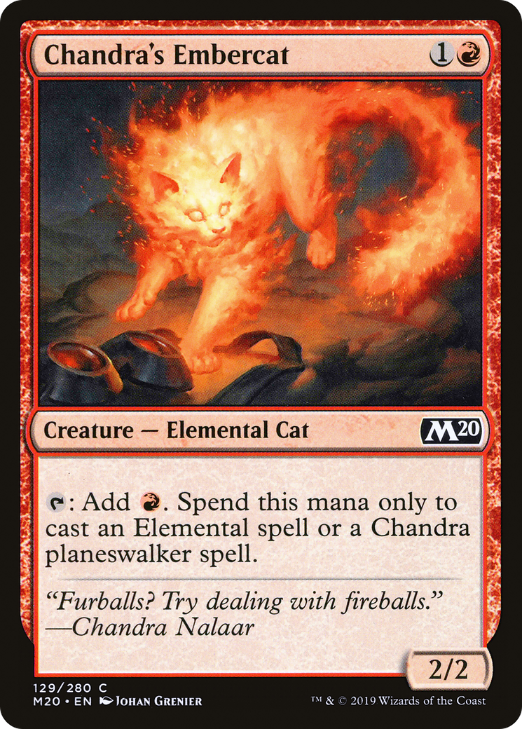 Chandra's Embercat (129) Foil - Core Set 2020