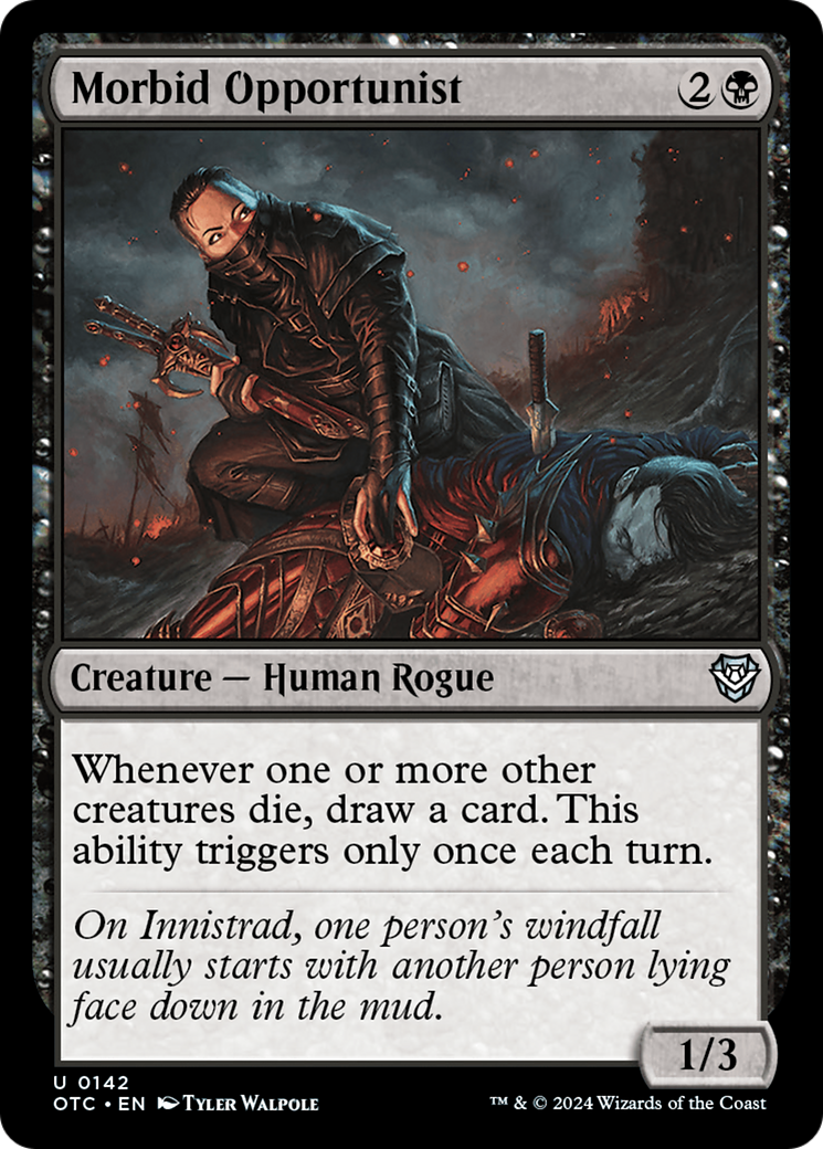 Morbid Opportunist (142) - Outlaws of Thunder Junction Commander