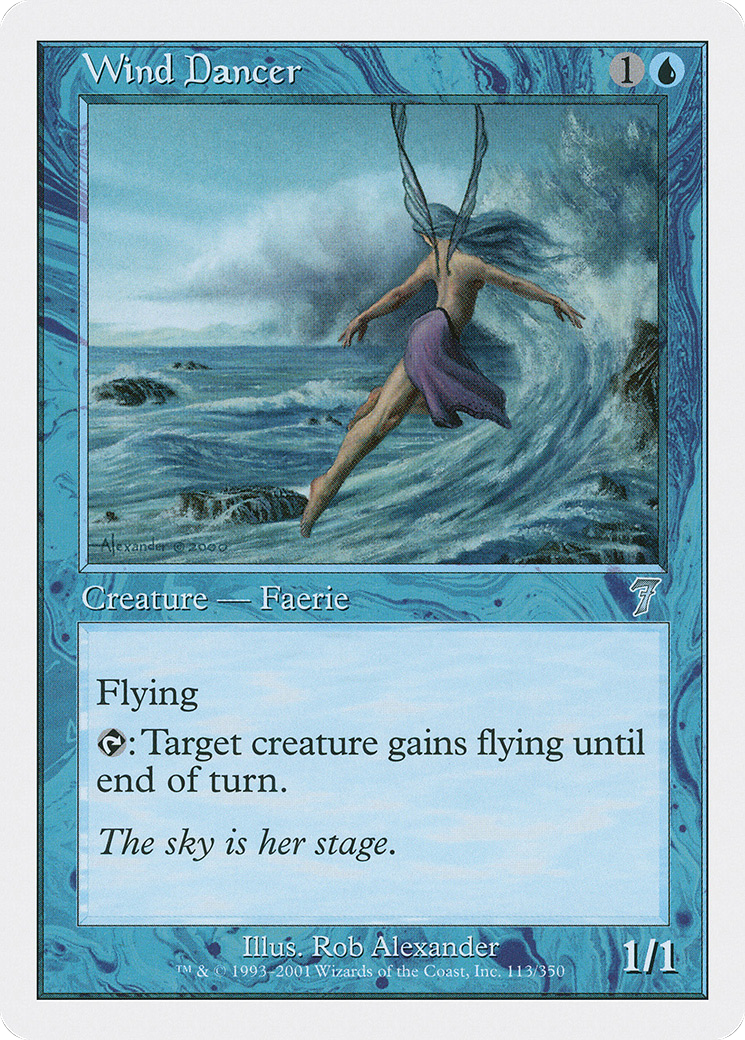 Wind Dancer (113) Foil - Seventh Edition