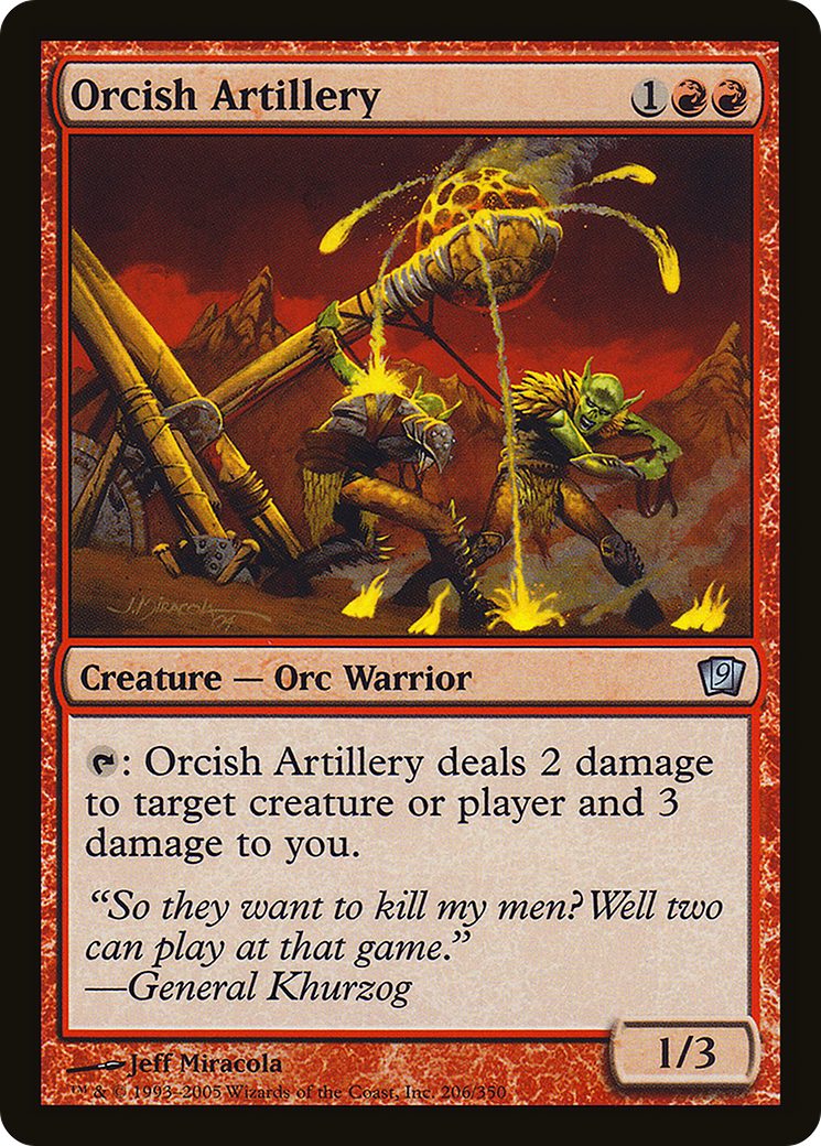 Orcish Artillery (206) Foil - Ninth Edition
