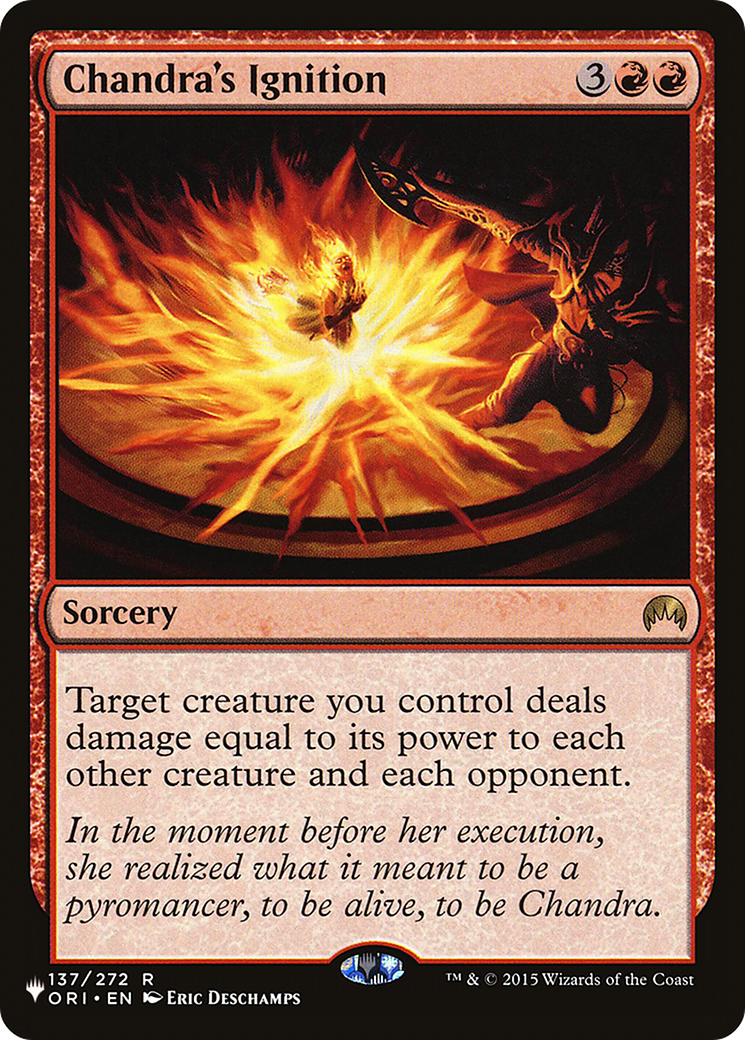Chandra's Ignition (ORI-137) - The List