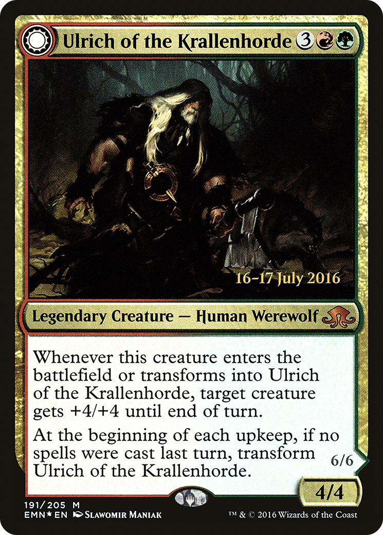 Ulrich of the Krallenhorde (191) Foil - Eldritch Moon Promos