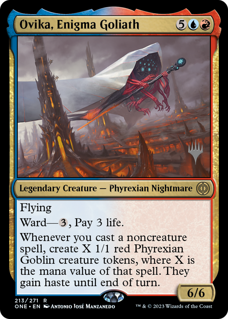 Ovika, Enigma Goliath (213) - Phyrexia: All Will Be One Promos