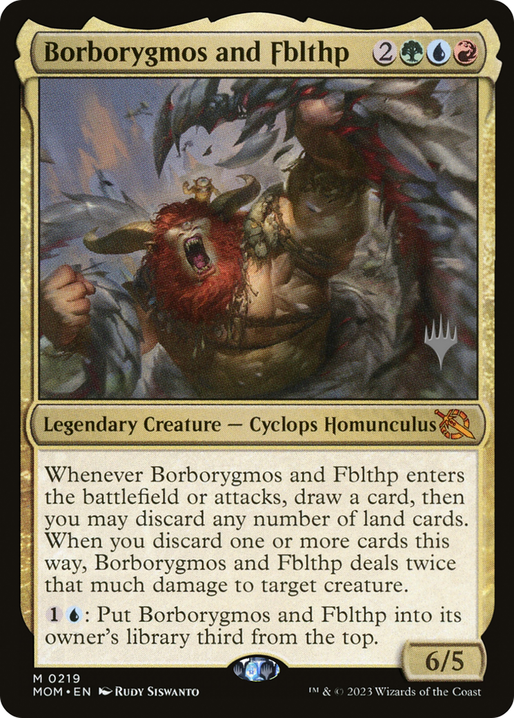 Borborygmos and Fblthp (219p) Foil - March of the Machine Promos