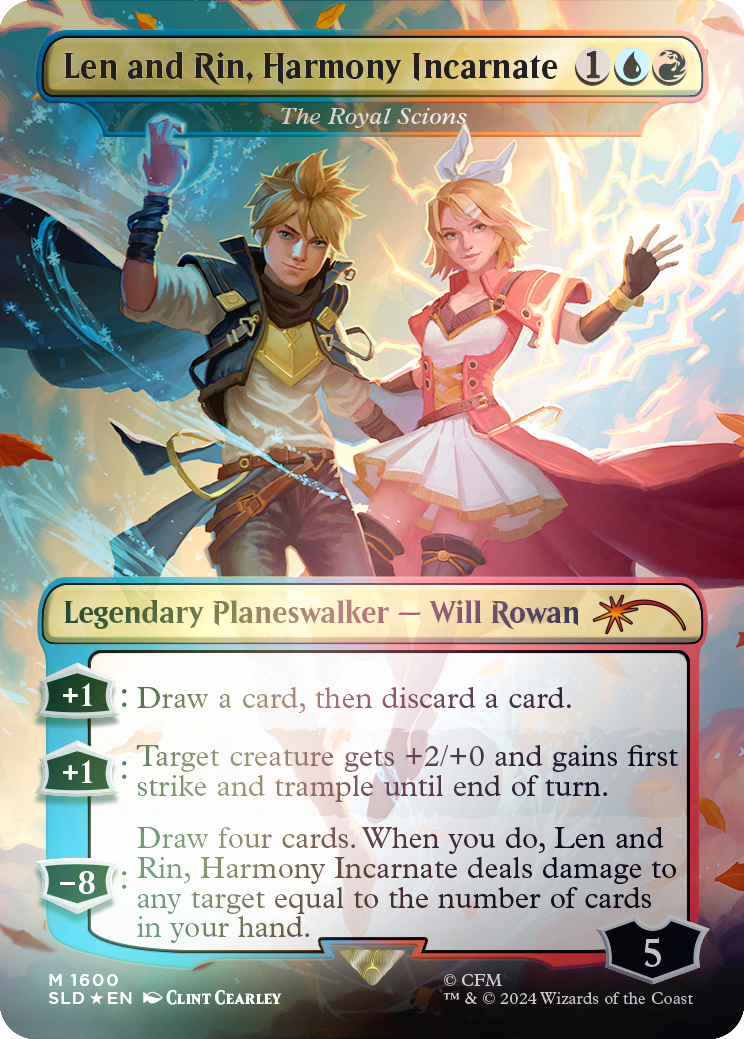 Len and Rin, Harmony Incarnate - The Royal Scions (Rainbow Foil) (1600) Foil - Secret Lair Drop Series