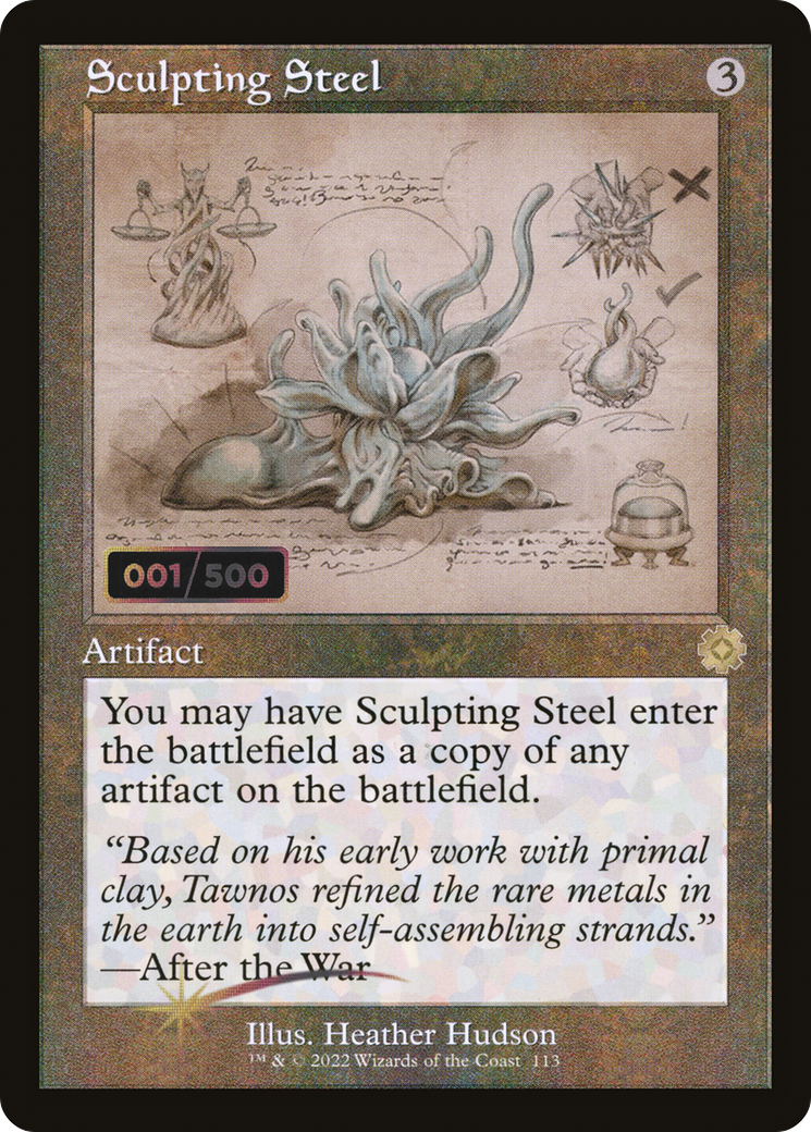 Sculpting Steel (Schematic) (Serial Numbered) (Retro) (113) Foil - The Brothers' War Retro Artifacts