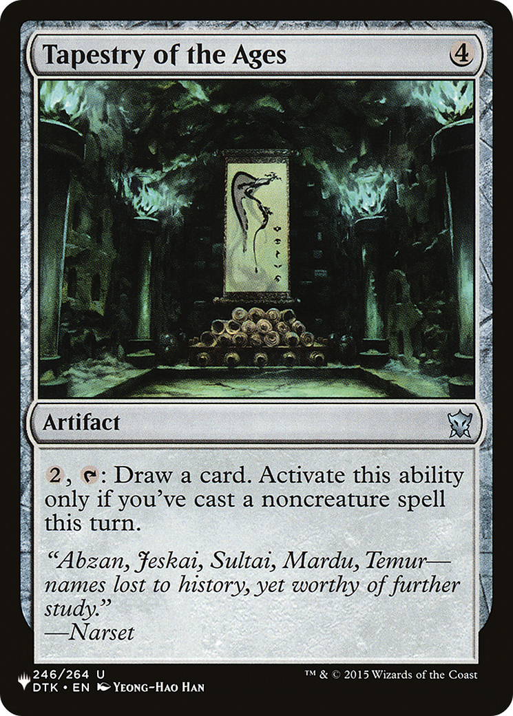 Tapestry of the Ages (246/264) - The List
