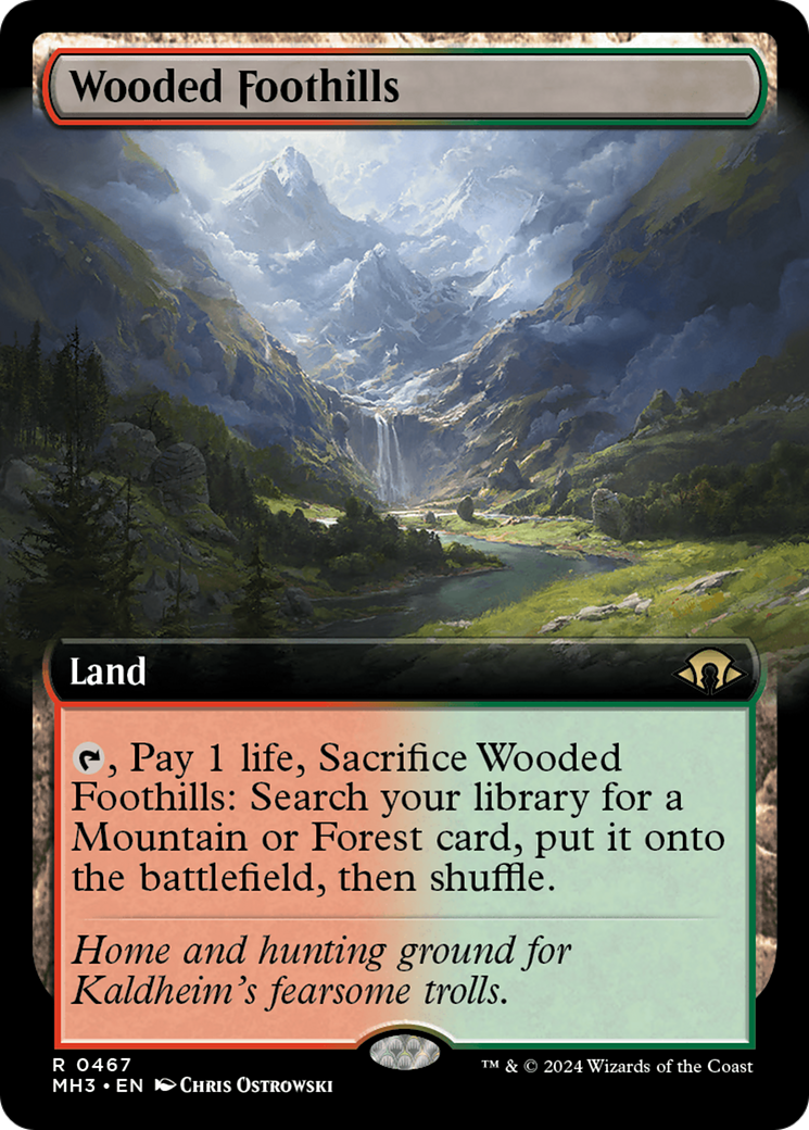 Wooded Foothills (Extended Art) (467) Foil - Modern Horizons 3