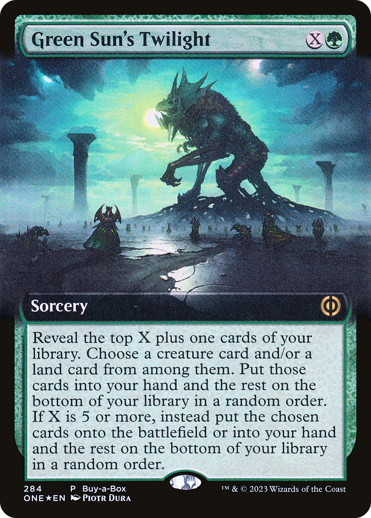 Green Sun's Twilight (Extended Art) (284) Foil - Phyrexia: All Will Be One