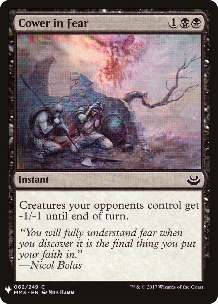 Cower in Fear (MM3-62) - The List