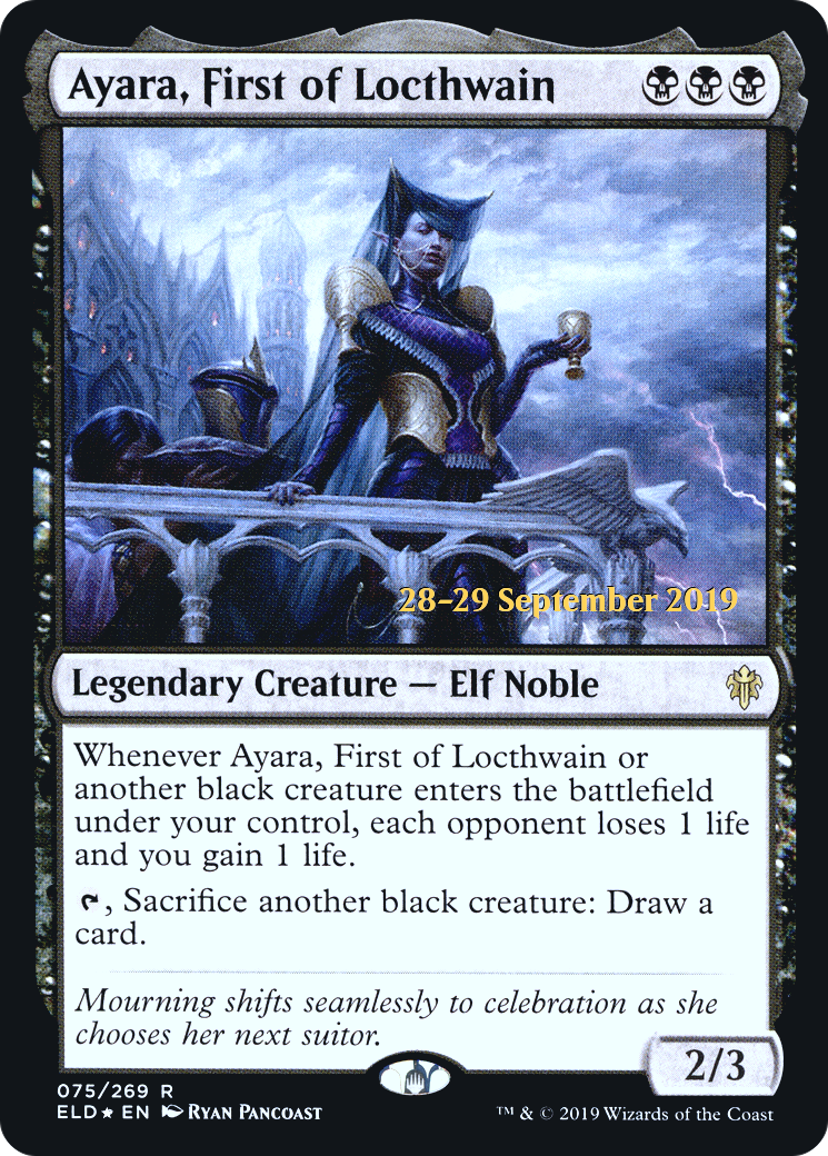 Ayara, First of Locthwain (75s) Foil - Throne of Eldraine Promos