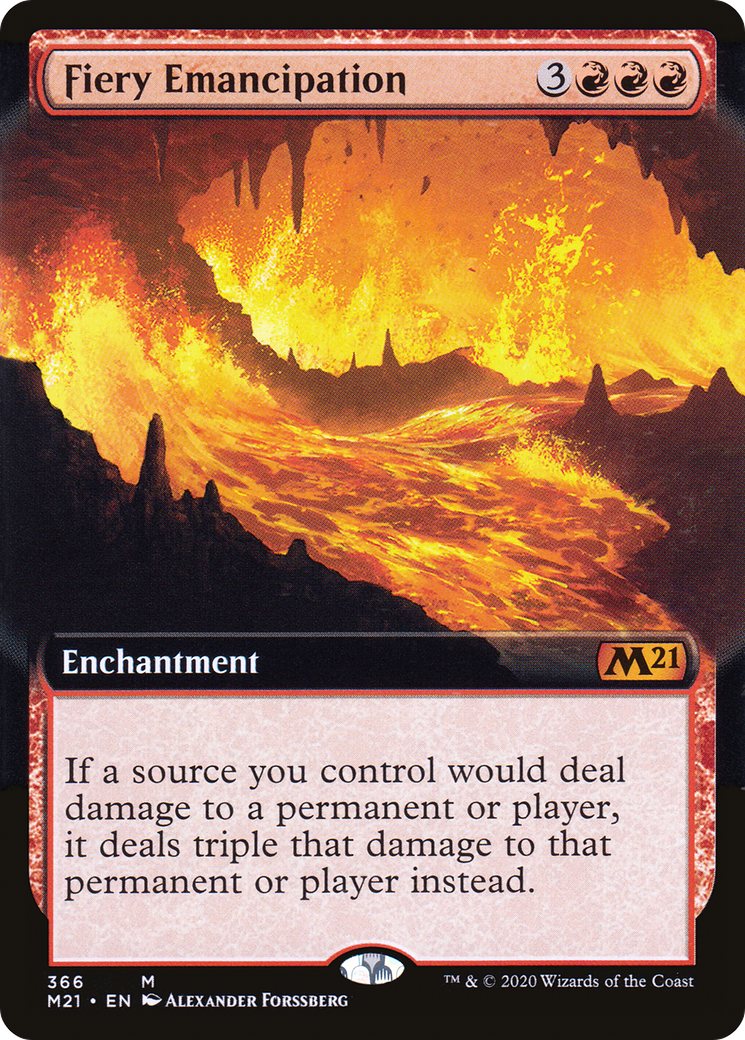 Fiery Emancipation (Extended Art) (366) Foil - Core Set 2021