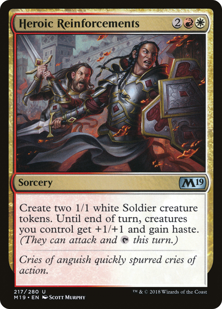 Heroic Reinforcements (217) Foil - Core Set 2019