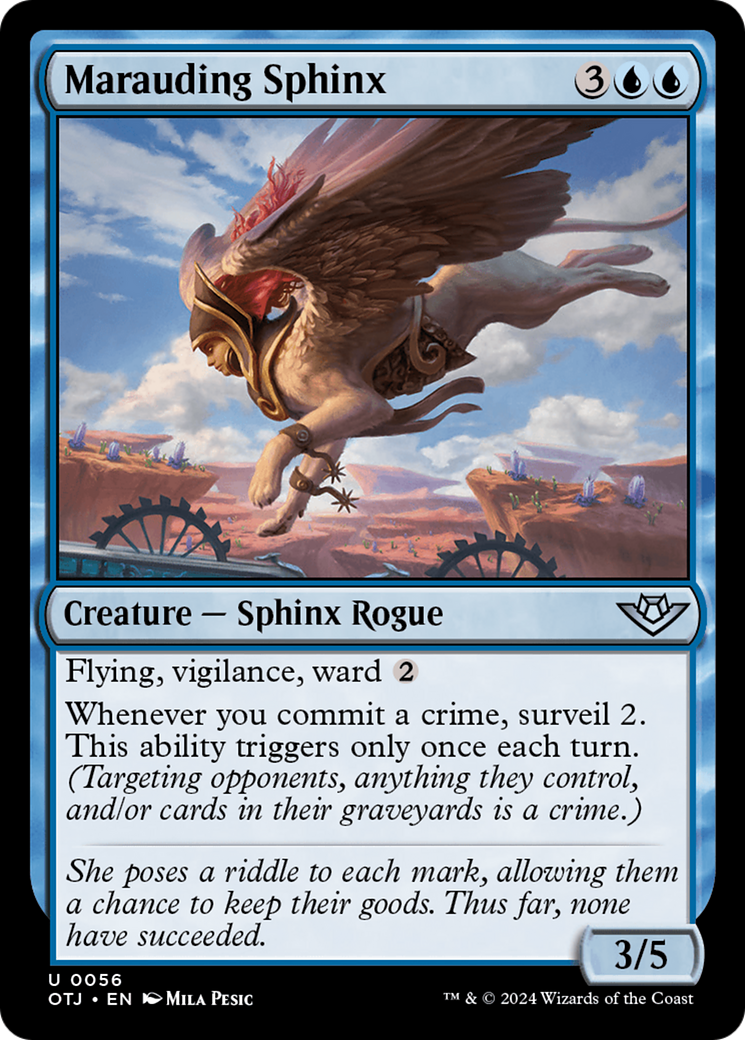 Marauding Sphinx (056) Foil - Outlaws of Thunder Junction