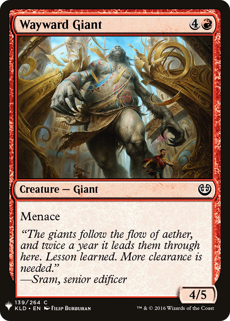 Wayward Giant (KLD-139) - The List