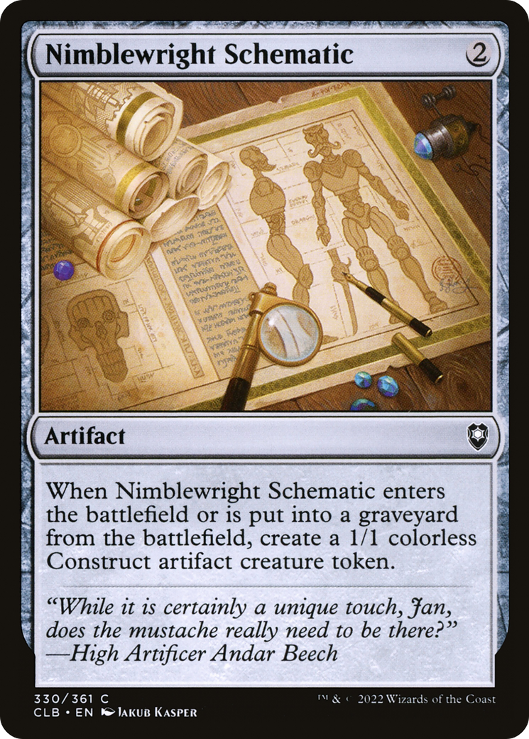 Nimblewright Schematic (330) Foil - Commander Legends: Battle for Baldur's Gate