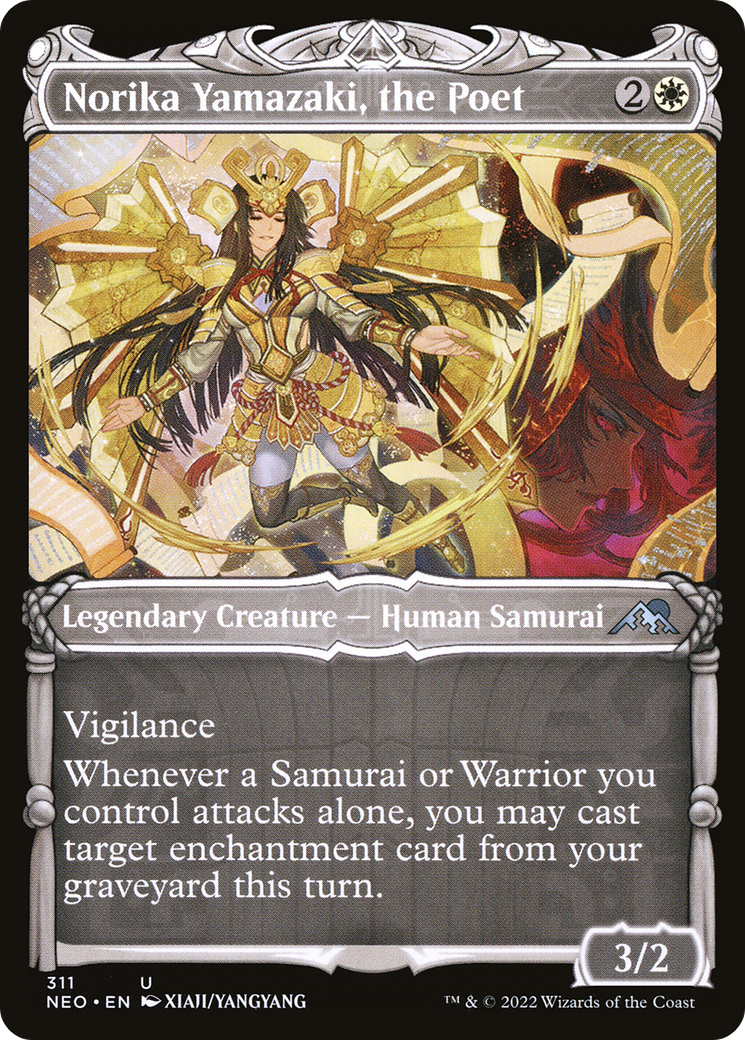 Norika Yamazaki, the Poet (Showcase) (311) Foil - Kamigawa: Neon Dynasty