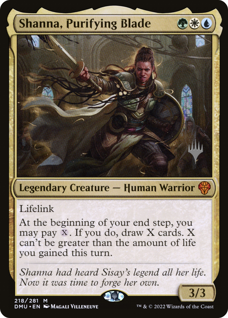 Shanna, Purifying Blade (218) Foil - Dominaria United Promos