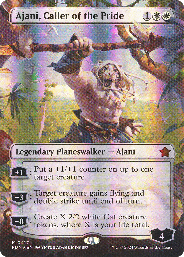 Ajani, Caller of the Pride(Borderless) Foil (417)