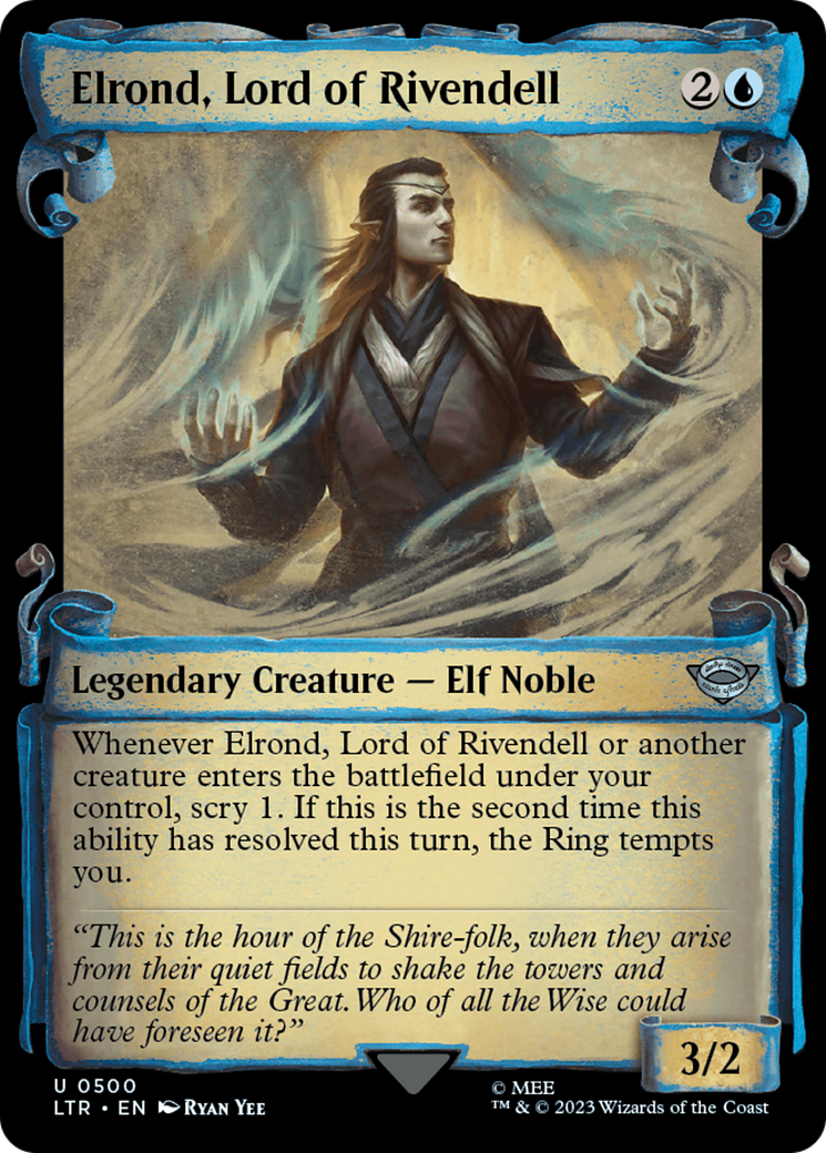Elrond, Lord of Rivendell (Showcase) (500) Foil - The Lord of the Rings: Tales of Middle-earth