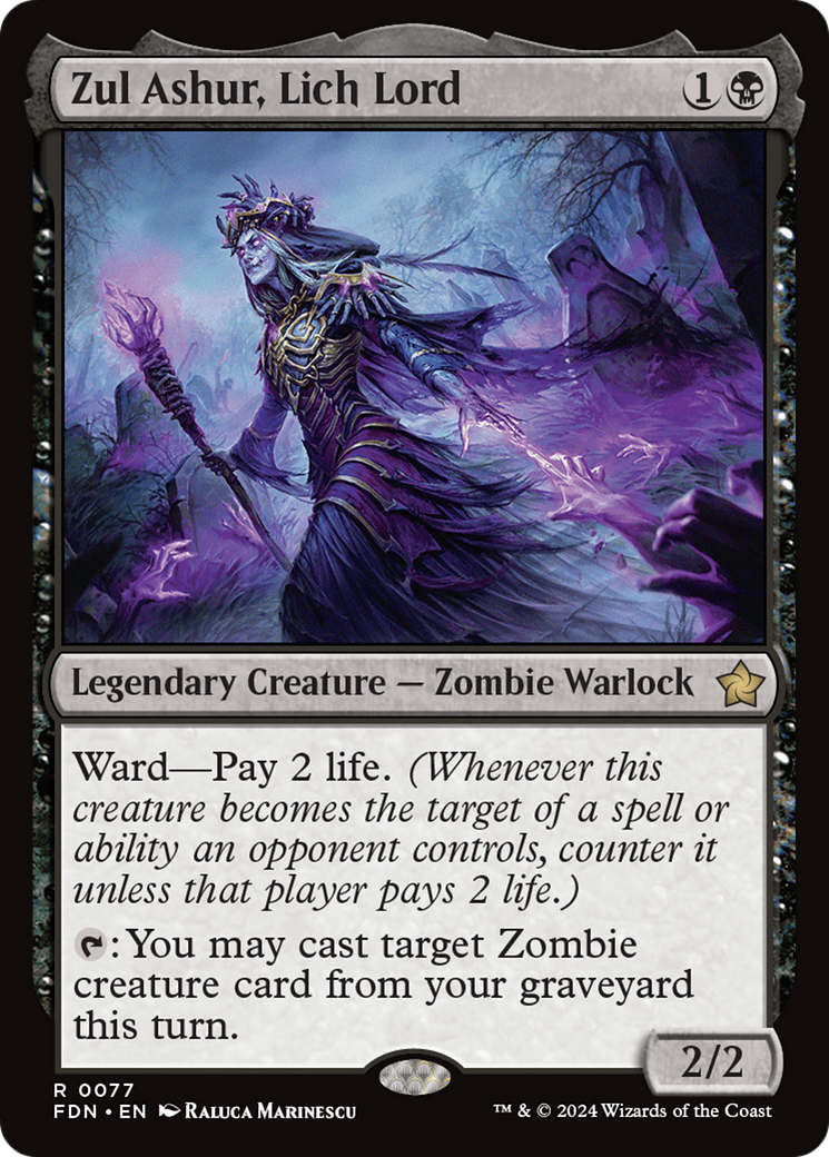Zul Ashur, Lich Lord (077) Foil - Foundations