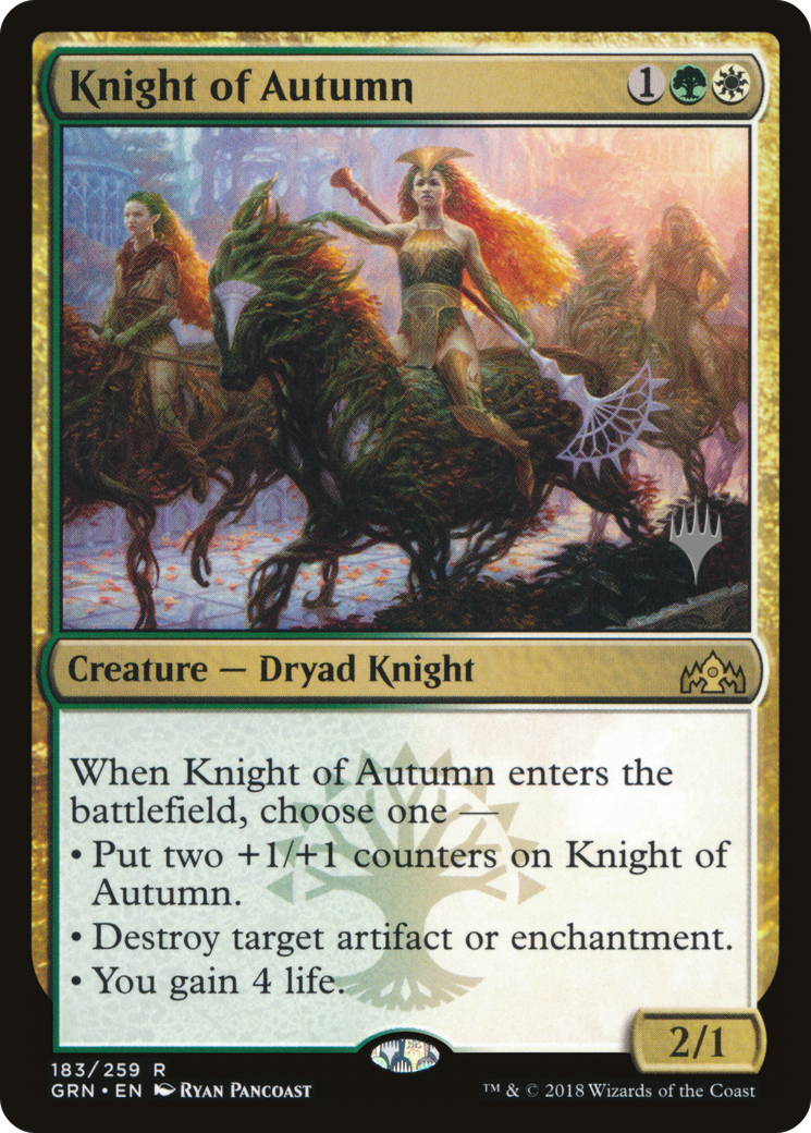 Knight of Autumn (183) Foil - Guilds of Ravnica Promos
