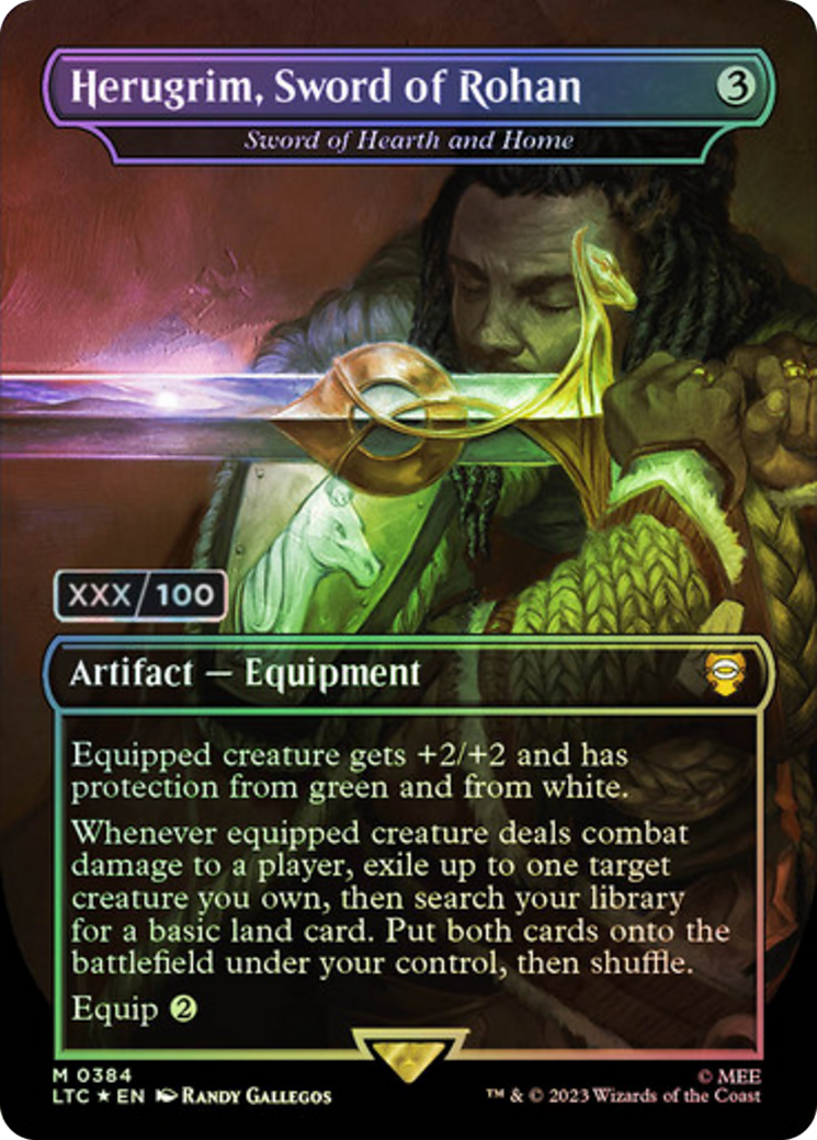 Herugrim, Sword of Rohan – Sword of Hearth and Home (Serial Numbered) (384) Foil - Tales of Middle-earth Commander