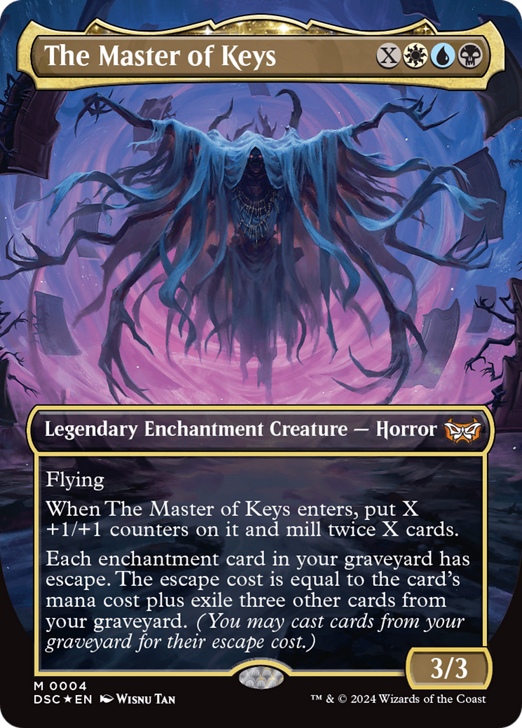 The Master of Keys (Borderless) (004) Foil - Duskmourn: House of Horror Commander