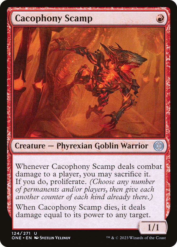 Cacophony Scamp (124) Foil - Phyrexia: All Will Be One