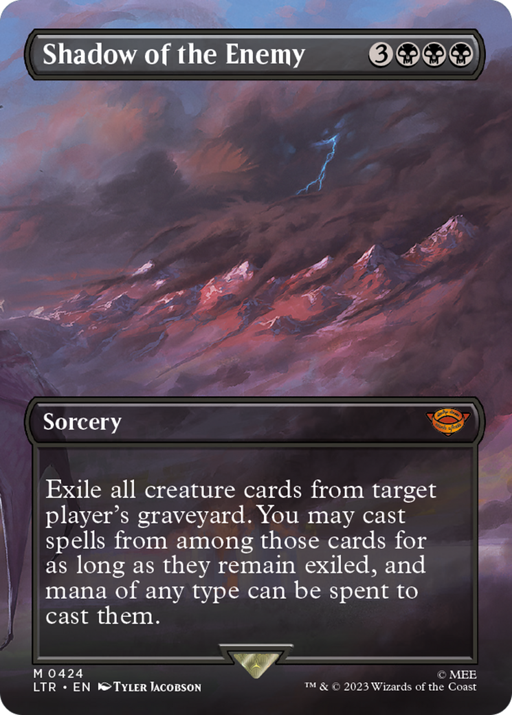 Shadow of the Enemy (Borderless) (424) Foil - The Lord of the Rings: Tales of Middle-earth