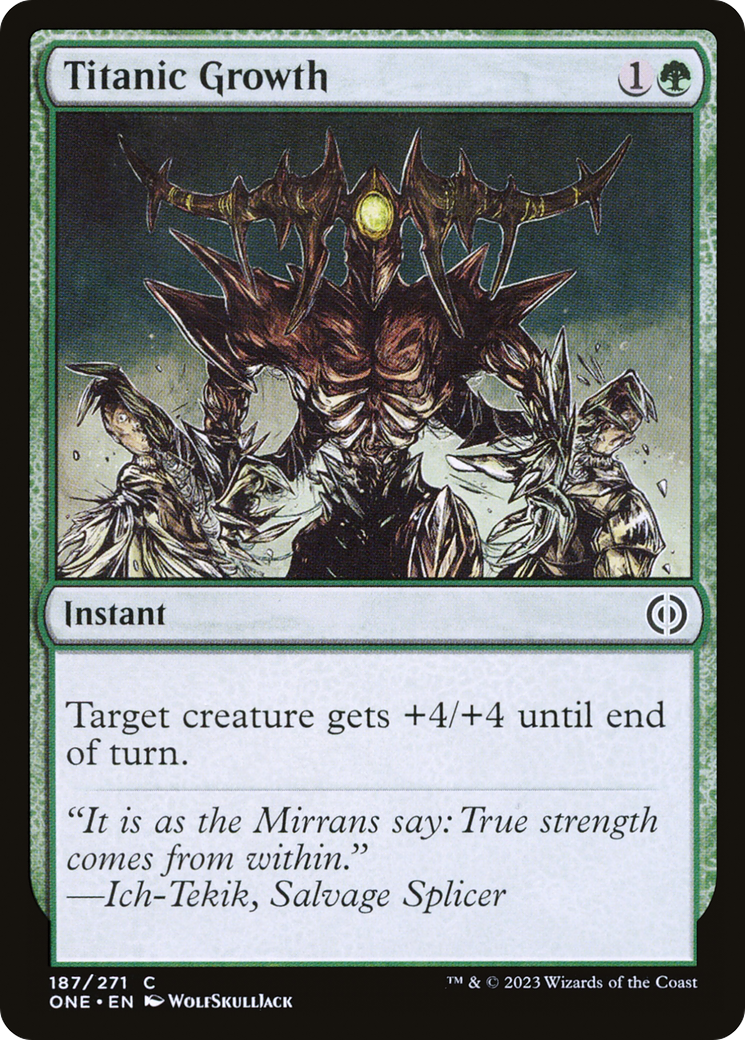 Titanic Growth (187) Foil - Phyrexia: All Will Be One