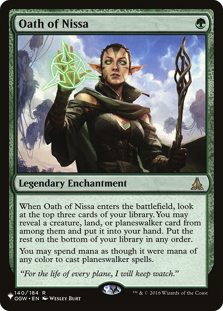 Oath of Nissa (OGW-140) - The List