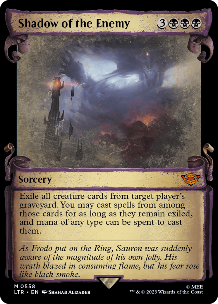 Shadow of the Enemy (Showcase Scrolls) (Showcase) (558) Foil - The Lord of the Rings: Tales of Middle-earth