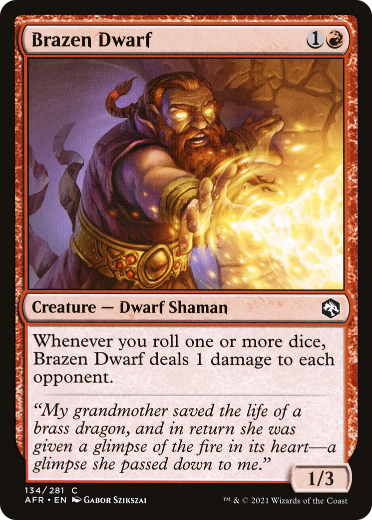 Brazen Dwarf (134) Foil - Adventures in the Forgotten Realms