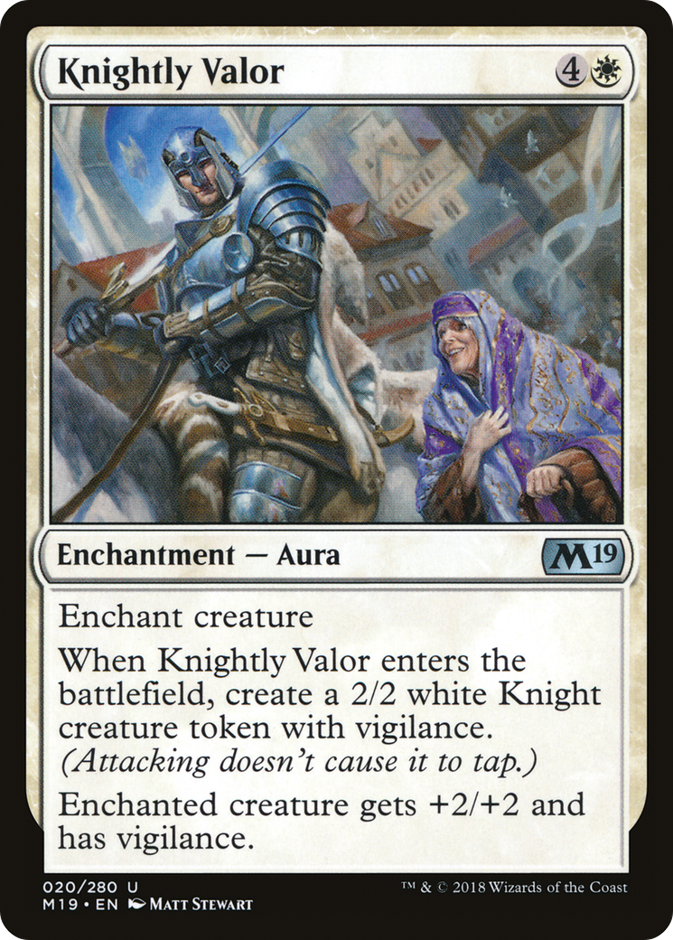 Knightly Valor (020) Foil - Core Set 2019
