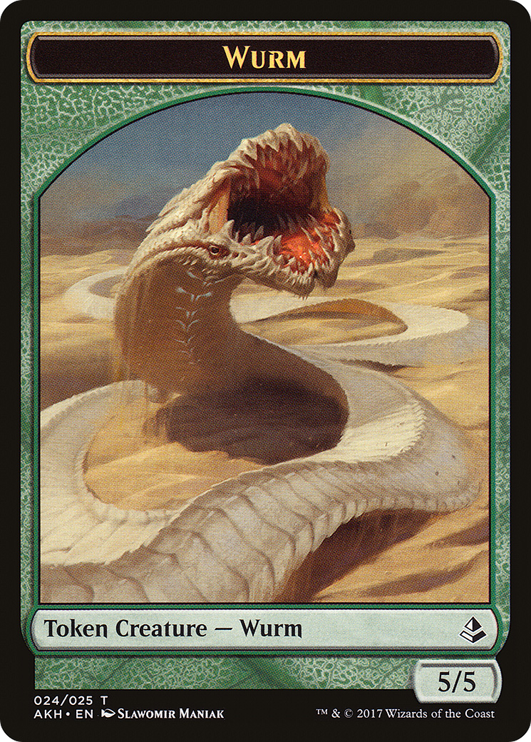 Wurm Token (024) Foil - Amonkhet Tokens