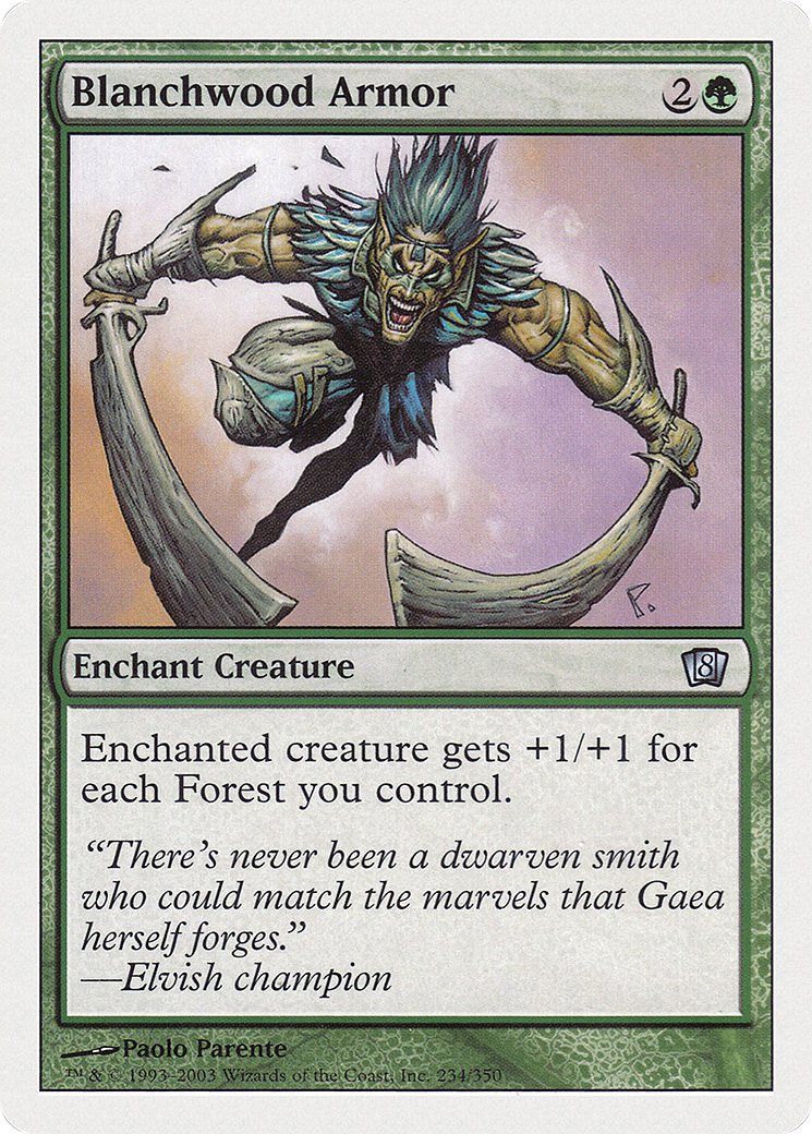 Blanchwood Armor (234) Foil - Eighth Edition