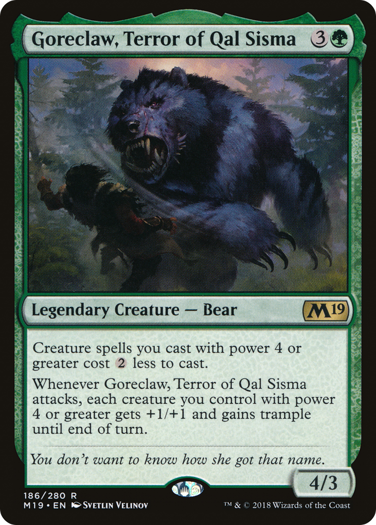 Goreclaw, Terror of Qal Sisma (186) Foil - Core Set 2019
