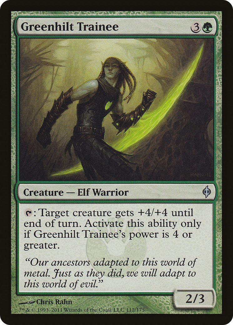 Greenhilt Trainee (112) Foil - New Phyrexia