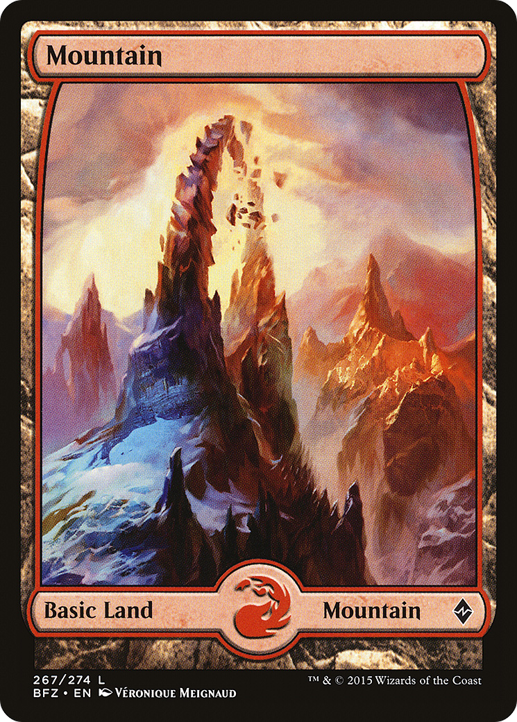 Mountain – Full Art (267) Foil - Battle for Zendikar