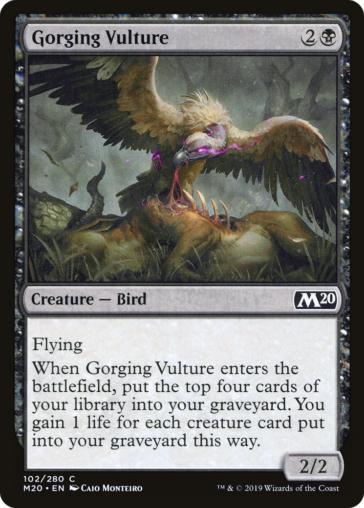 Gorging Vulture (102) Foil - Core Set 2020