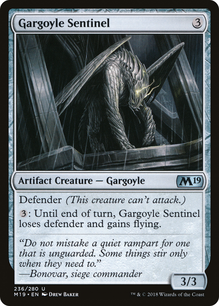 Gargoyle Sentinel (236) Foil - Core Set 2019