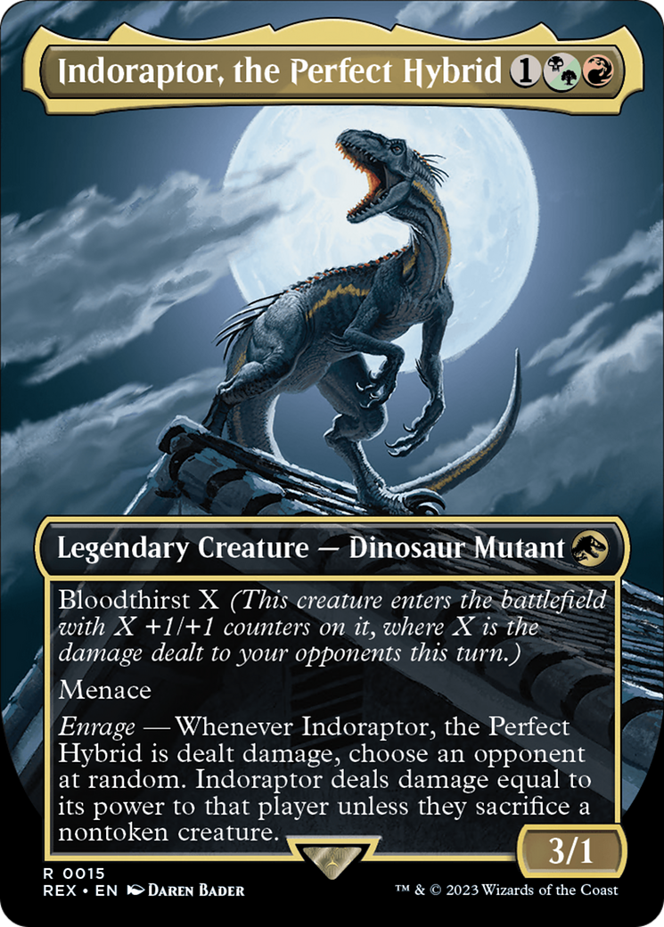 Indoraptor, the Perfect Hybrid (Borderless) (015) Foil - Jurassic World Collection