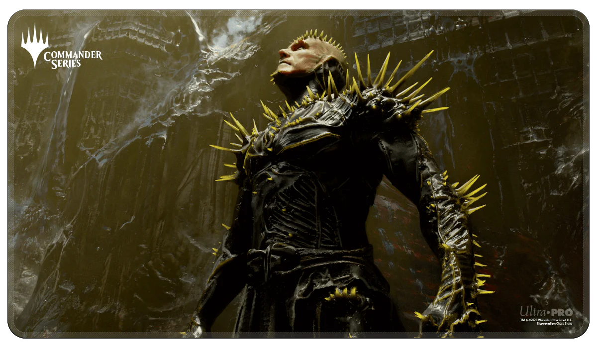 Commander Series Playmat Stitched K'rrik, Son of Yawgmoth-Silver Goblin