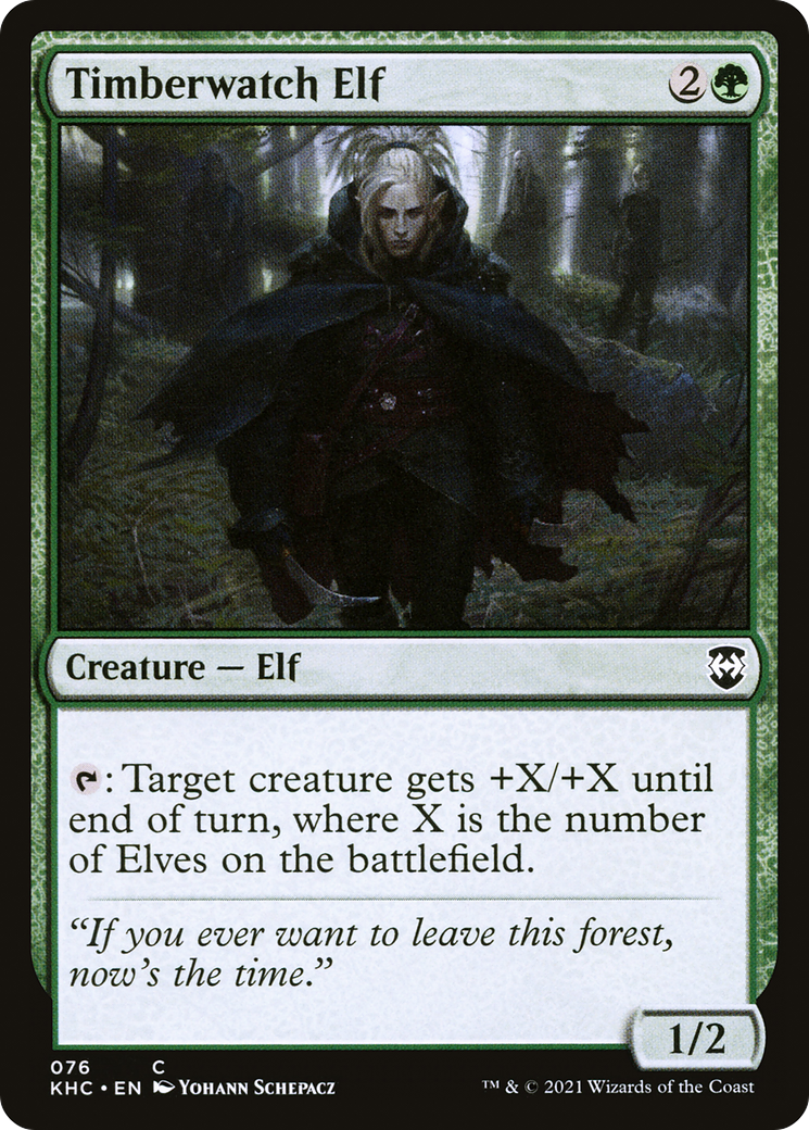 Timberwatch Elf (076) - Kaldheim Commander