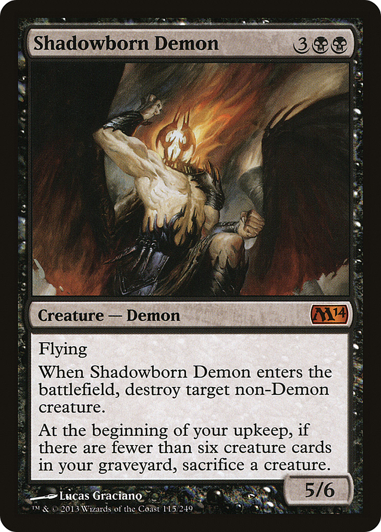 Shadowborn Demon (115) Foil - Magic 2014