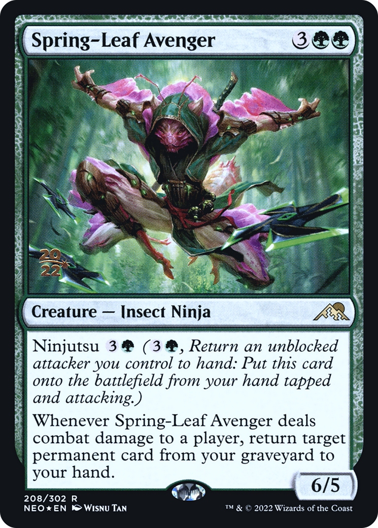 Spring-Leaf Avenger (208s) Foil - Kamigawa: Neon Dynasty Promos